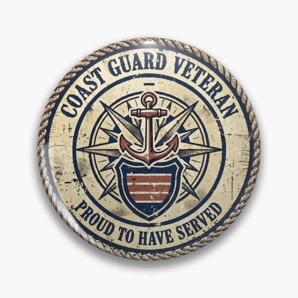 Item preview, Coast Guard Veteran Vintage Maritime Badge | Proud to Have Served Military Design designed and sold by Coasties.
