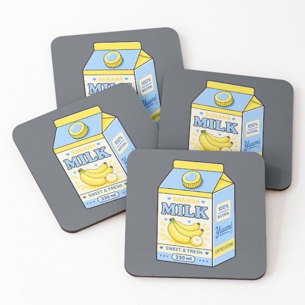 Item preview, Kawaii Banana Milk Carton | Cute Pastel Yellow & Blue Drink Aesthetic designed and sold by Aimetoi.