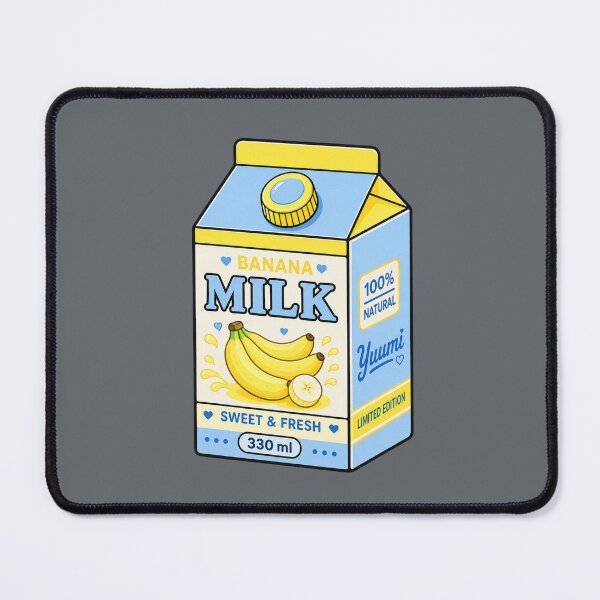 Item preview, Kawaii Banana Milk Carton | Cute Pastel Yellow & Blue Drink Aesthetic designed and sold by Aimetoi.