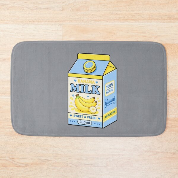 Item preview, Kawaii Banana Milk Carton | Cute Pastel Yellow & Blue Drink Aesthetic designed and sold by Aimetoi.