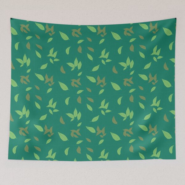 Item preview, Tonal Mango Leaf Pattern on Green designed and sold by Qousqoza7.