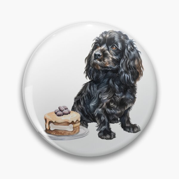 Item preview, Black English Cocker Spaniel with Birthday Cake designed and sold by Erika Kaisersot.