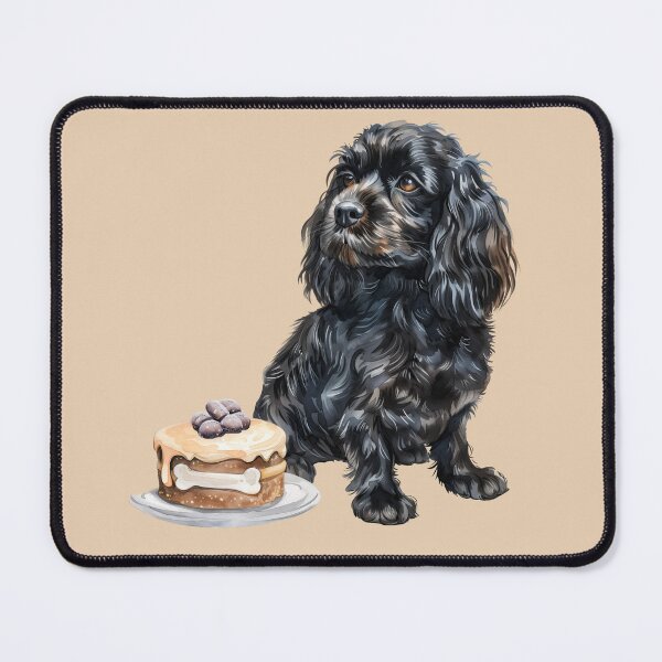 Item preview, Black English Cocker Spaniel with Birthday Cake designed and sold by Erika Kaisersot.