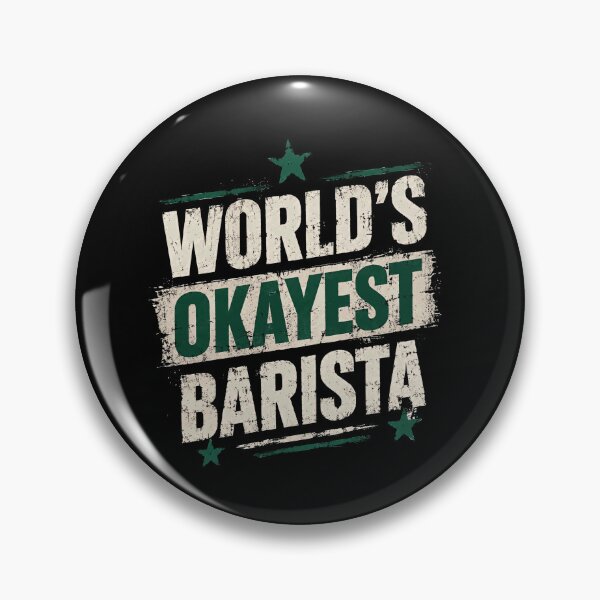 Item preview, World's Okayest Barista Coffee Professional Funny Gift designed and sold by SkeletonsDanger.