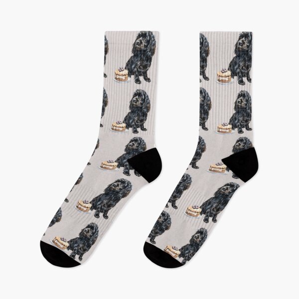 Item preview, Black English Cocker Spaniel with Birthday Cake designed and sold by Erika Kaisersot.