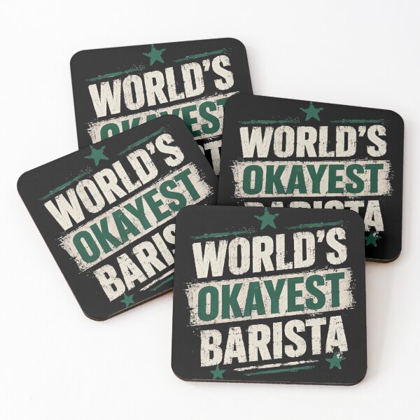 Item preview, World's Okayest Barista Coffee Professional Funny Gift designed and sold by SkeletonsDanger.