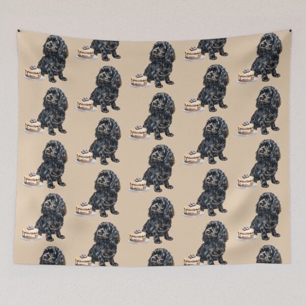 Item preview, Black English Cocker Spaniel with Birthday Cake designed and sold by Erika Kaisersot.