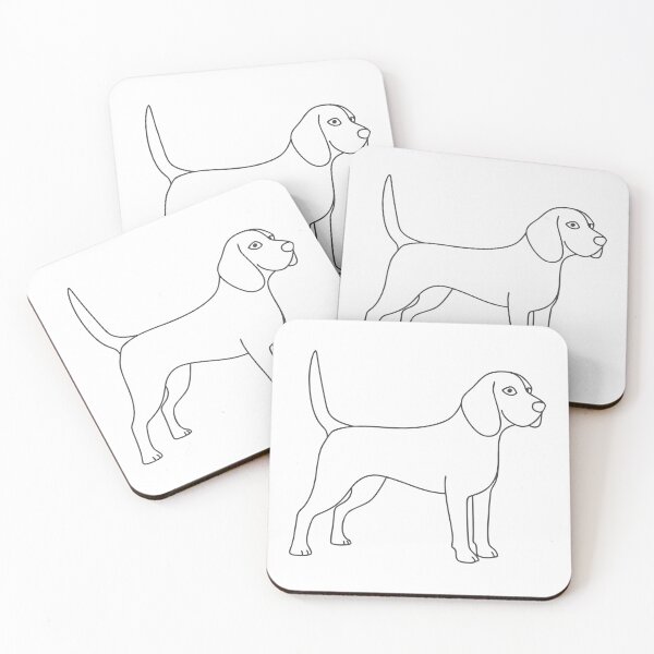 Item preview, Beagle Amistoso Regalo Line Art designed and sold by OneLine Studio.