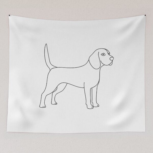 Item preview, Beagle Friendly Line Art Gift designed and sold by OneLine Studio.