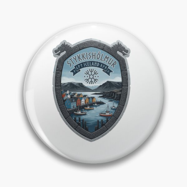 Item preview, Stykkisholmur Iceland Coastal Travel Sticker designed and sold by Imaginarium of Chaos falcon88 .