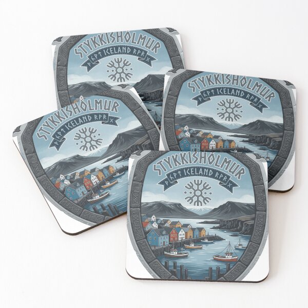 Item preview, Stykkisholmur Iceland Coastal Travel Sticker designed and sold by Imaginarium of Chaos falcon88 .