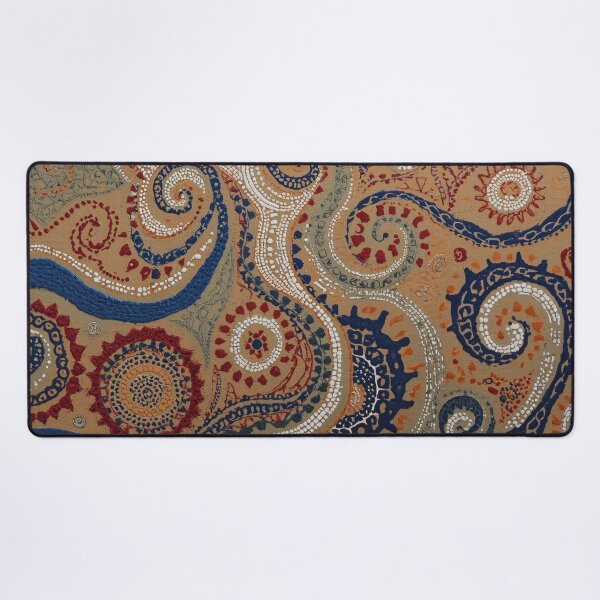 Item preview, Aboriginal Inspired Dot Art - Indigenous Inspired Boho Paisley Pattern designed and sold by GrinGalore.