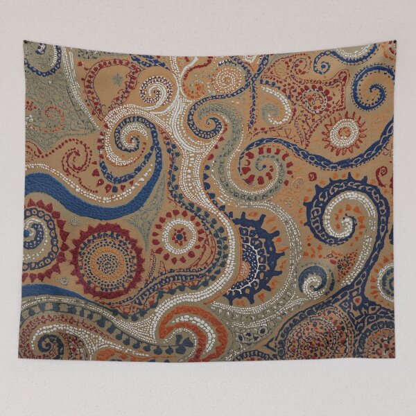 Item preview, Aboriginal Inspired Dot Art - Indigenous Inspired Boho Paisley Pattern designed and sold by GrinGalore.