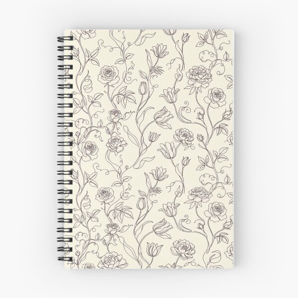 Item preview, Vintage Botanical Floral Line Art Seamless Pattern designed and sold by FashioonTrends.