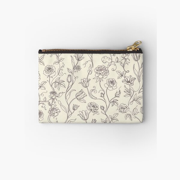 Item preview, Vintage Botanical Floral Line Art Seamless Pattern designed and sold by FashioonTrends.