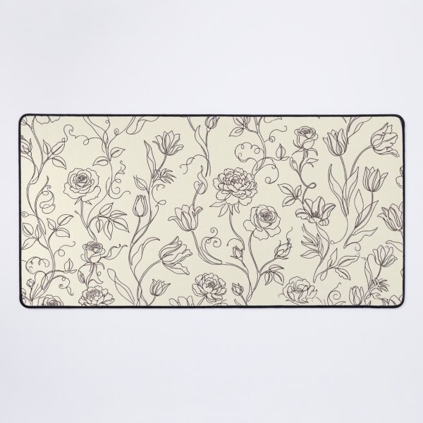 Item preview, Vintage Botanical Floral Line Art Seamless Pattern designed and sold by FashioonTrends.