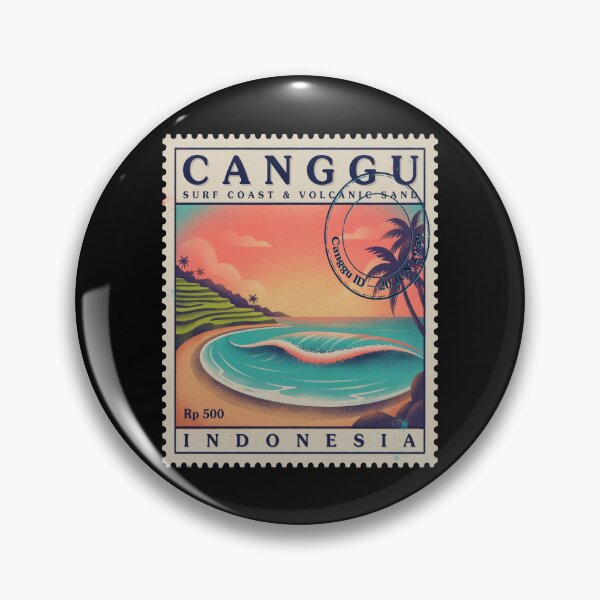 Item preview, Canggu Bali Surf Coast Volcanic Sand Stamp Sticker designed and sold by stickercuffs.