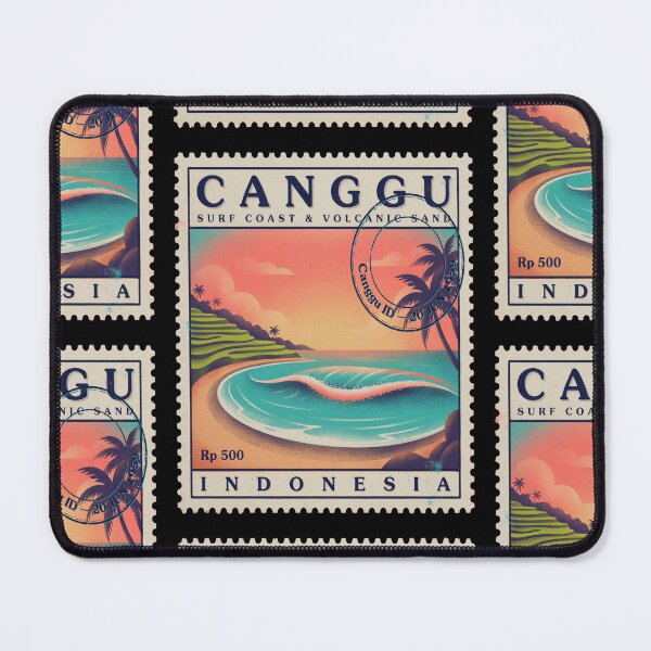 Item preview, Canggu Bali Surf Coast Volcanic Sand Stamp Sticker designed and sold by stickercuffs.