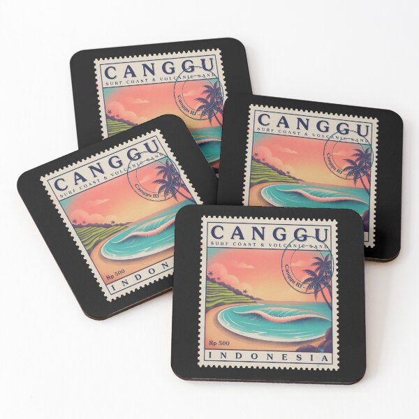Item preview, Canggu Bali Surf Coast Volcanic Sand Stamp Sticker designed and sold by stickercuffs.