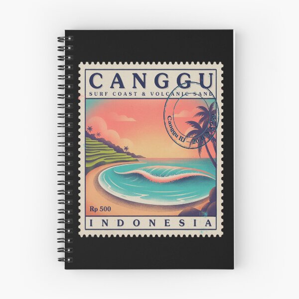 Item preview, Canggu Bali Surf Coast Volcanic Sand Stamp Sticker designed and sold by stickercuffs.