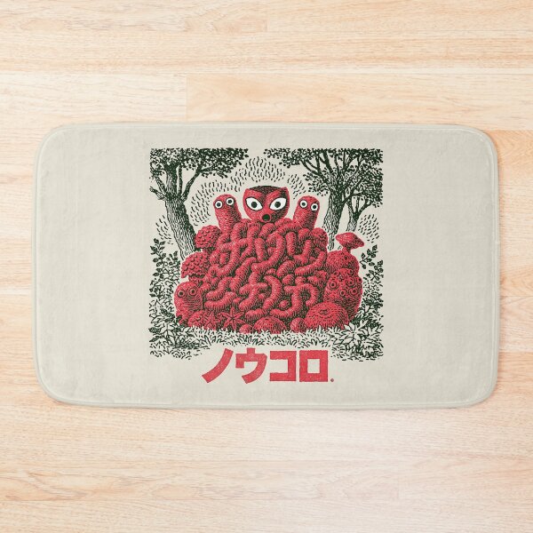 Item preview, Abstract Red Coral Creatures Vintage Block Print designed and sold by EdvvinStudios.