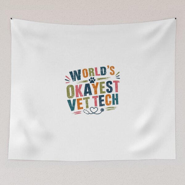 Item preview, World's Okayest Vet Tech Veterinary Technician Animal Care Professional Gift designed and sold by JonesFlora2025.