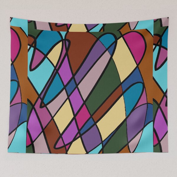 Item preview, Abstract Colorful Intersecting Lines and Shapes designed and sold by IO Soul Spaces.