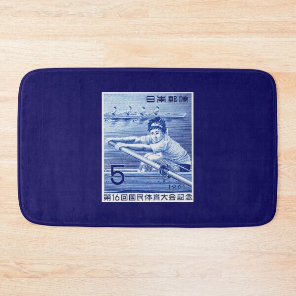 Item preview, Vintage 1961 Japan Rowing Stamp - Retro Japanese Sports Art designed and sold by Schulz Lightprint Studio.