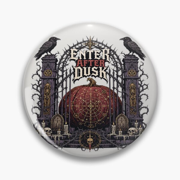 Item preview, Enter After Dusk Gothic Pumpkin Gate | Dark Halloween Graphic designed and sold by InkspirationGraphics.