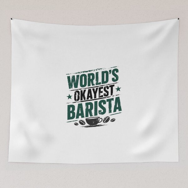 Item preview, World's Okayest Barista Coffee Professional Funny Humor designed and sold by JonesFlora2025.