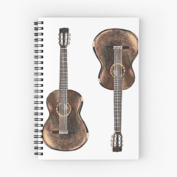 Item preview, Twin Classical Guitars – Front & Back Illustration designed and sold by WorldOFaMillion.