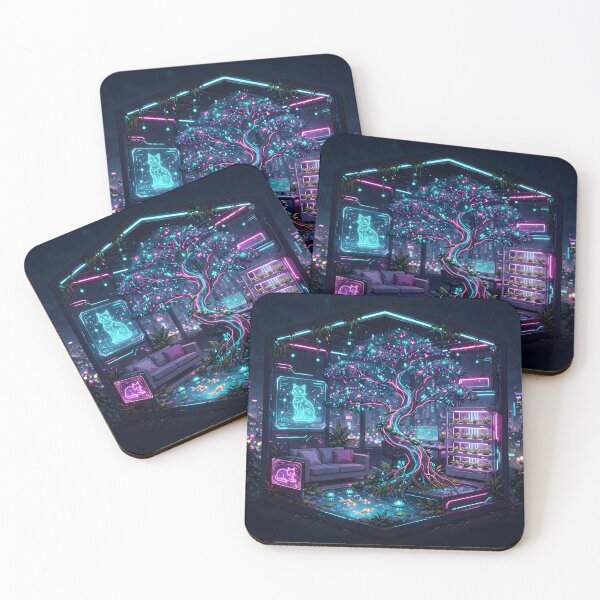 Item preview, Neo-Tokyo Biotopic Sanctuary - Cyberpunk Bonsai Isometric Room designed and sold by Neo Tokio.