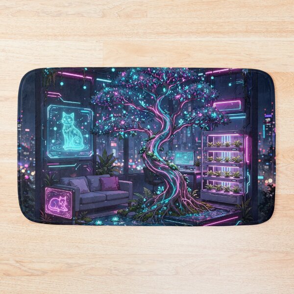 Item preview, Neo-Tokyo Biotopic Sanctuary - Cyberpunk Bonsai Isometric Room designed and sold by Neo Tokio.