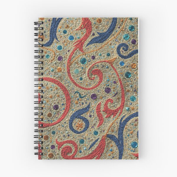 Item preview, Aboriginal Inspired Dot Art - Dreamtime Spiral Red Blue Indigenous Painting designed and sold by GrinGalore.