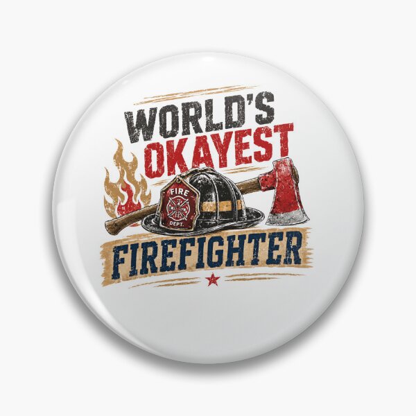 Item preview, World's Okayest Firefighter Fire Department Humor First Responder Gift designed and sold by JonesFlora2025.