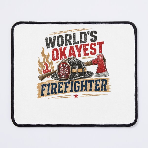 Item preview, World's Okayest Firefighter Fire Department Humor First Responder Gift designed and sold by JonesFlora2025.