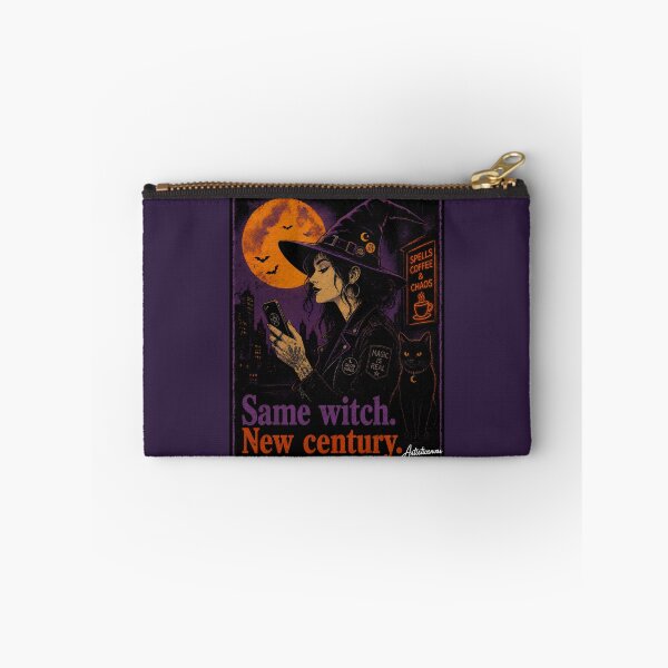 Item preview, Modern Witch Leather Jacket Smartphone Flat Halloween Illustration designed and sold by Artisticanvas.