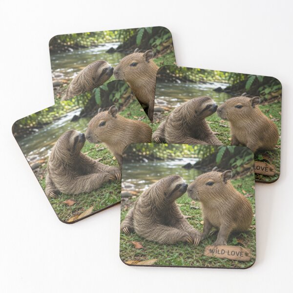 Item preview, Cute Sloth Capybara Wild Love Jungle Animals designed and sold by BagFactoryUK.