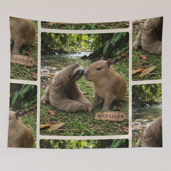 Item preview, Cute Sloth Capybara Wild Love Jungle Animals designed and sold by BagFactoryUK.