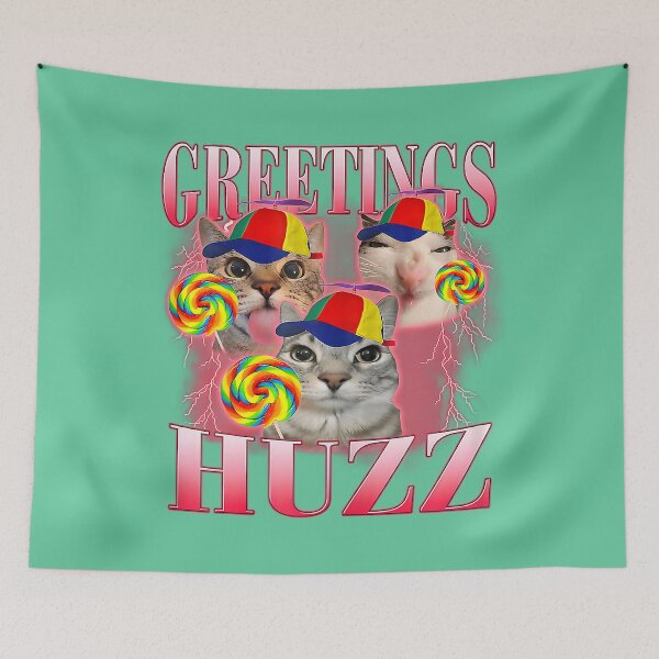 Item preview, Cat Meme Greetings Huzz Funny Cat Meme Bootleg Men Women designed and sold by Menlbear.