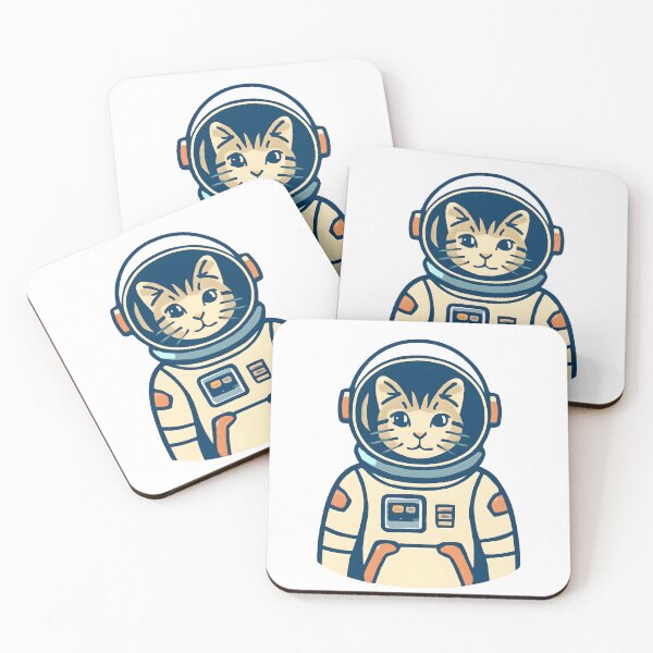 Item preview, Cute Astronaut Cat – Kawaii Space Kitty | Cosmic Cat Illustration designed and sold by KAM-KAM-STORE.