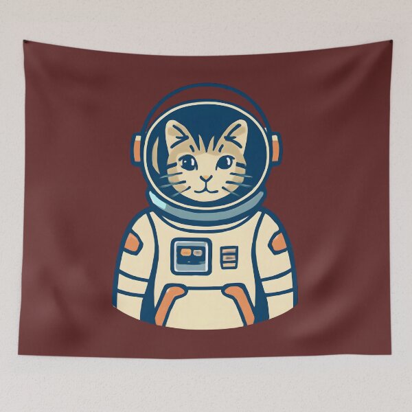 Item preview, Cute Astronaut Cat – Kawaii Space Kitty | Cosmic Cat Illustration designed and sold by KAM-KAM-STORE.