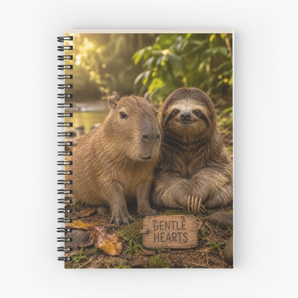 Item preview, Cute Capybara Sloth Gentle Hearts Animal Friends designed and sold by BagFactoryUK.