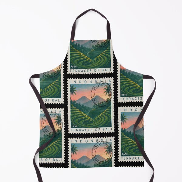 Item preview, Tegallalang Bali Rice Terrace Jungle Stamp Sticker designed and sold by stickercuffs.