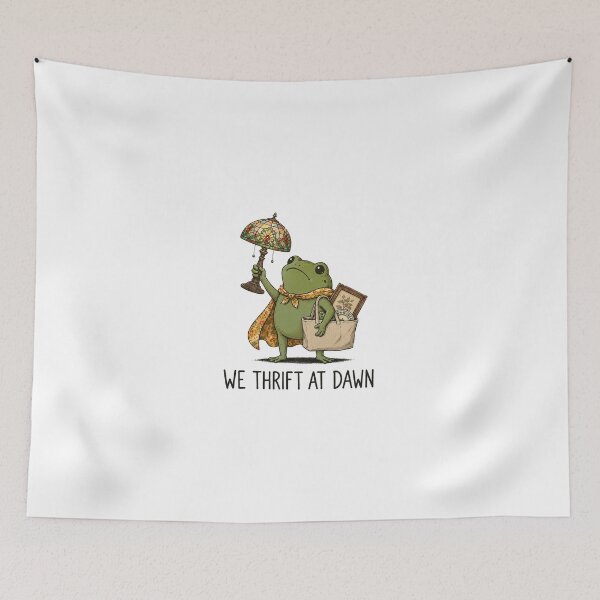 Item preview, We Thrift At Dawn Funny Frog Thrifting Vintage Collector 2 designed and sold by sentfromemily.