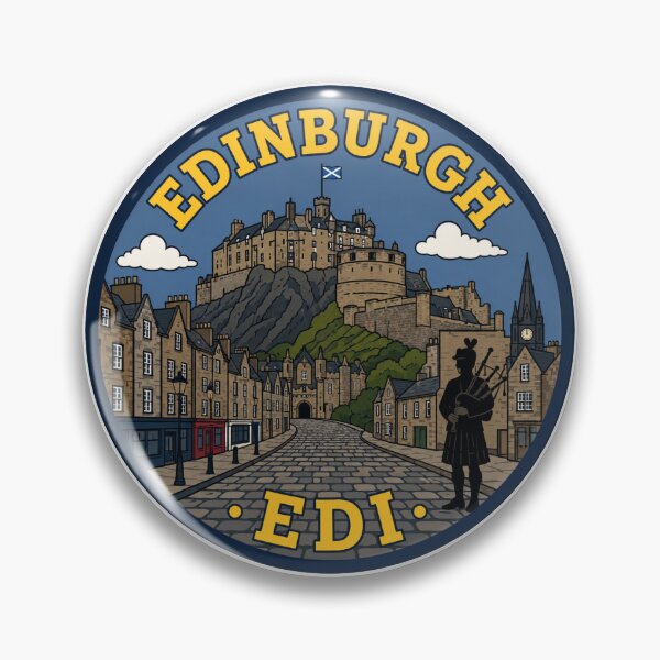 Item preview, Edinburgh EDI Airport Code Travel Sticker designed and sold by Martin's_Design.