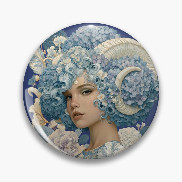 Item preview, Blue Hydrangea Goddess Queen | Floral Fantasy Portrait designed and sold by MythicMood.