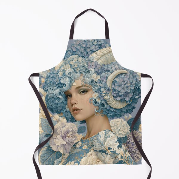 Item preview, Blue Hydrangea Goddess Queen | Floral Fantasy Portrait designed and sold by MythicMood.