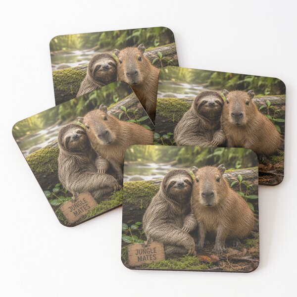 Item preview, Jungle Mates Sloth and Capybara Animal Friends designed and sold by BagFactoryUK.