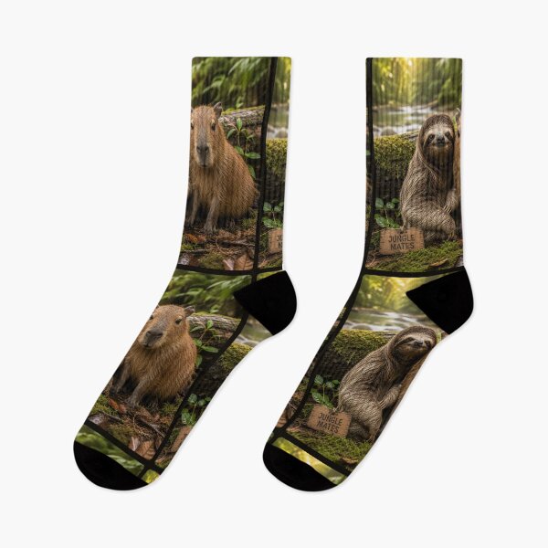 Item preview, Jungle Mates Sloth and Capybara Animal Friends designed and sold by BagFactoryUK.
